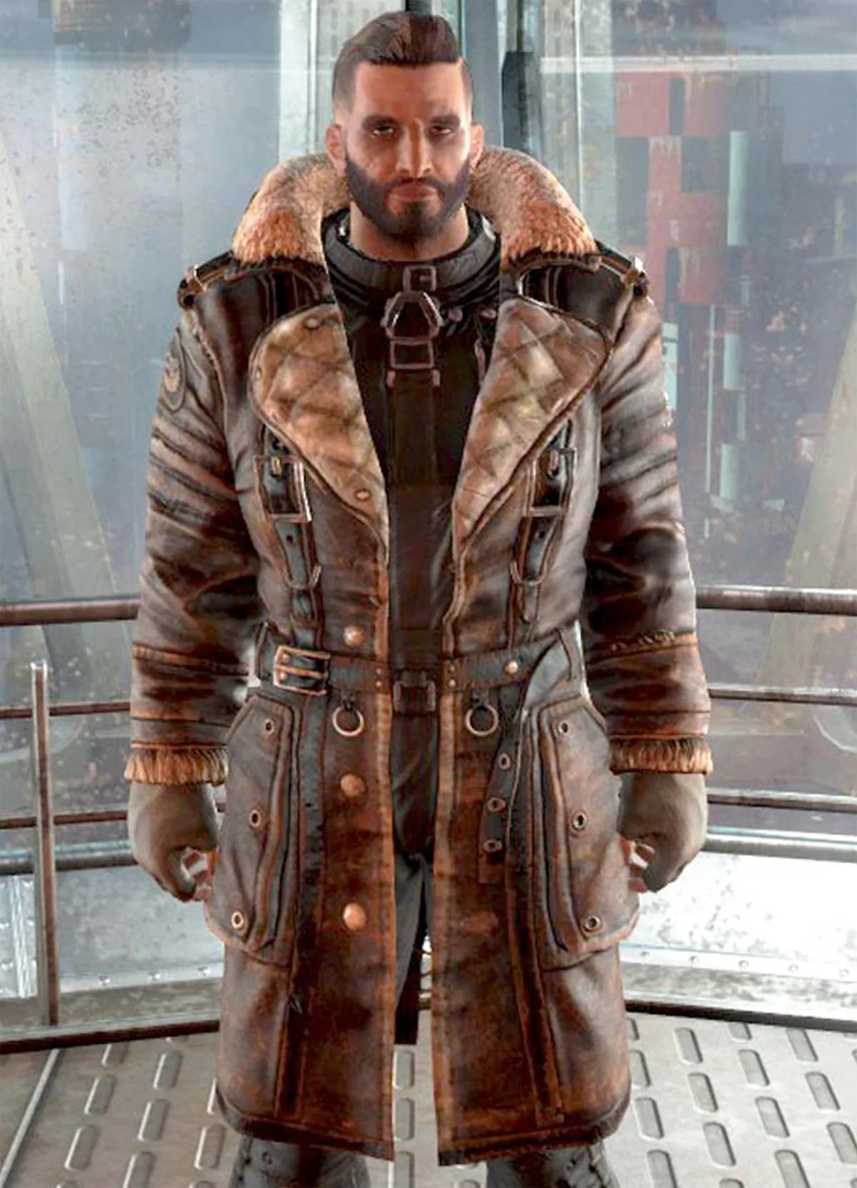 Fallout 4 Elder Maxson Battle shearling leather coat