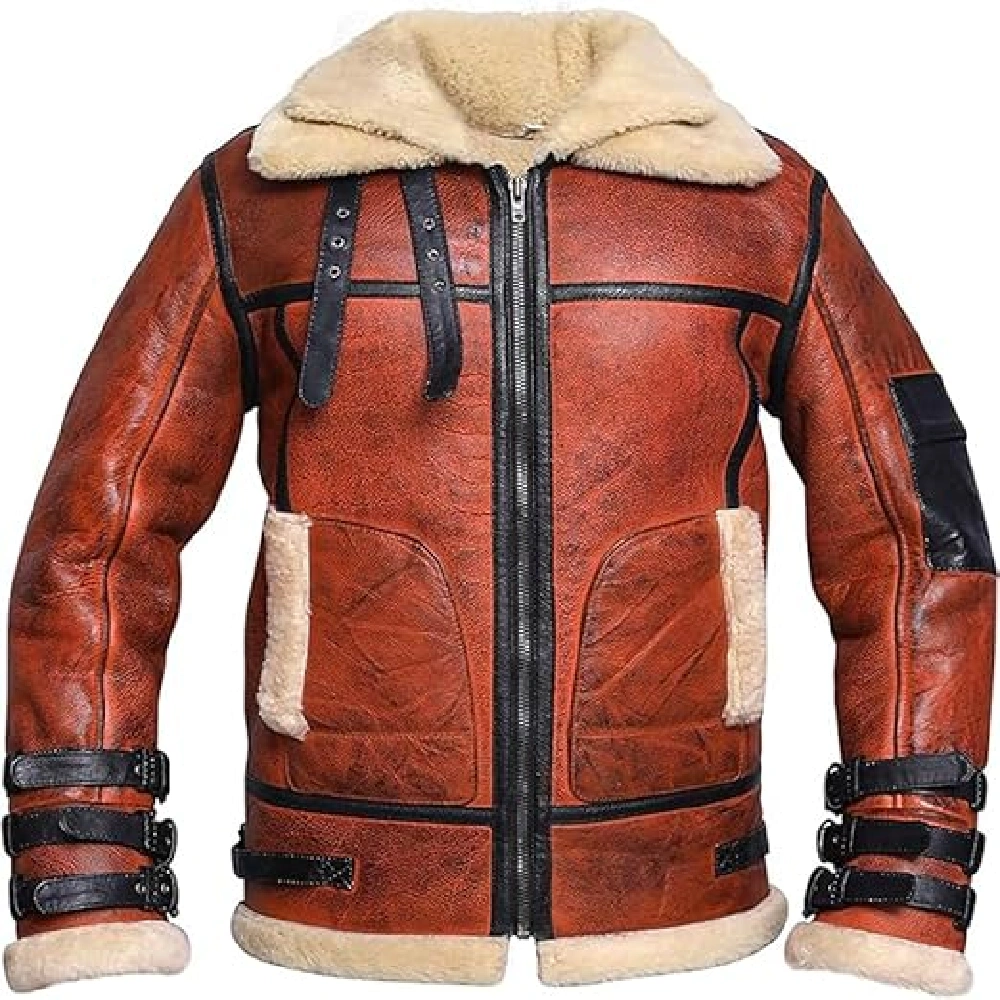 B3 Bomber Aviator Shearling Leather Jacket main image 1